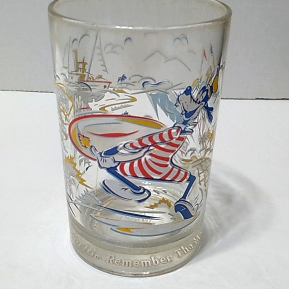 Disney Other - Disney Blizzard Beach Typhoon Lagoon Goofy 25th Anniversary Glass McDonalds